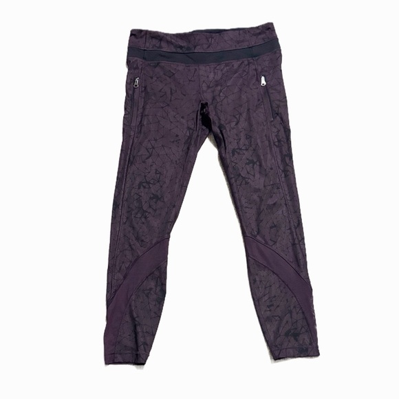 lululemon athletica Pants - Lululemon Inspire Tight Full-On Luxtreme Mesh Star Crushed Black Cherry Size 8